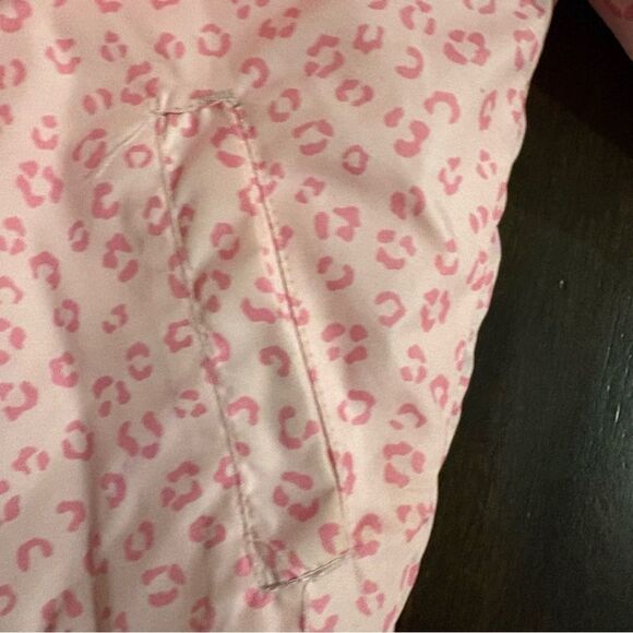 Girls 3T Pink Leopard Print Hooded Jacket - Picture 5 of 9